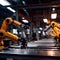 Robotic automatic servo arms for automated assembly line in factory