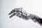 Robotic bionic arm, prosthesis. White background. Generative AI