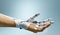Robotic bionic hand connected with human hand