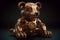 Robotic Brown Bear: Detailed 3D Jellycat Style with Cinematic Lighting and Rococo Elements