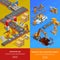 Robotic Conveyor Line 2 Isometric Banners