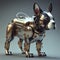 Robotic Dog with Metallic Frame for Futuristic Designs.