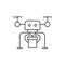 Robotic drone gift technology icon. Element of robotic icon