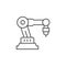 Robotic equipment line outline icon