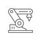 Robotic equipment line outline icon