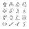 Robotic and factory machine icons set