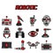 Robotic flat icon set