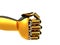 Robotic hand gold and black colour