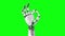 Robotic Hand on a Green Background