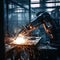 a robotic hand welding smart factory operations