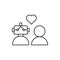 Robotic heart love technology icon. Element of robotic icon