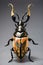 Robotic Horn beetle fiction animal insect design by AI unique