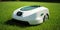 Robotic Lawnmower Cutting Fresh Green Grass. Perfect for Landscaping Projects.