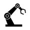 Robotic manufacturing glyph vector icon which can easily modify or edit