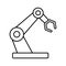 Robotic manufacturing Line Vector icon which can easily modify or edit