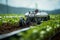 Robotic precision transforms farming, dominates watering  copyspace for agricultural industry innovation