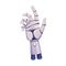 Robotic prosthesis human hand, robot cyborg arm