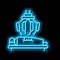 robotic surgery neon glow icon illustration