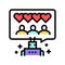 robotic winding up likes color icon vector illustration