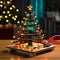 robotics arduino soldering kit modern christmas tree with lights , generated by AI