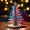 robotics arduino soldering kit modern christmas tree with lights , generated by AI