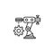 Robotics assembly outline icon. Signs and symbols can be used for web, logo, mobile app, UI, UX