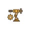 Robotics assembly outline icon. Signs and symbols can be used for web, logo, mobile app, UI, UX on white background