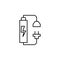 Robotics charger outline icon. Signs and symbols can be used for web, logo, mobile app, UI, UX