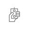 Robotics control robot hand outline icon. Signs and symbols can be used for web, logo, mobile app, UI, UX