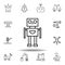 Robotics cyborg outline icon. set of robotics illustration icons. signs, symbols can be used for web, logo, mobile app, UI, UX