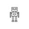 Robotics cyborg outline icon. Signs and symbols can be used for web, logo, mobile app, UI, UX