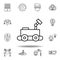 Robotics fighter outline icon. set of robotics illustration icons. signs, symbols can be used for web, logo, mobile app, UI, UX