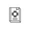 Robotics guide book outline icon. Signs and symbols can be used for web, logo, mobile app, UI, UX