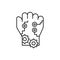 Robotics hand Line Vector icon which can easily modify or edit