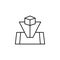 Robotics hologram outline icon. Signs and symbols can be used for web, logo, mobile app, UI, UX