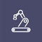 Robotics icon simple flat style outline illustration