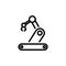 Robotics icon simple flat style outline illustration