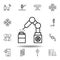 Robotics industrial robot outline icon. set of robotics illustration icons. signs, symbols can be used for web, logo, mobile app,