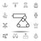 Robotics industrial robot outline icon. set of robotics illustration icons. signs, symbols can be used for web, logo, mobile app,