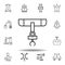 Robotics industrial robot outline icon. set of robotics illustration icons. signs, symbols can be used for web, logo, mobile app,