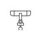 Robotics industrial robot outline icon. Signs and symbols can be used for web, logo, mobile app, UI, UX