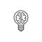 Robotics light bulb brain outline icon. Signs and symbols can be used for web, logo, mobile app, UI, UX