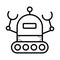 Robotics line icon, robot pictogram, mechanical