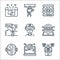 robotics line icons. linear set. quality vector line set such as drone delivery, scan, robot, location, virtual reality glasses,