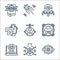 Robotics line icons. linear set. quality vector line set such as eye, research, artificial intelligence, robot, robot, smartwatch