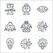 Robotics line icons. linear set. quality vector line set such as innovation, artificial intelligence, bulb, brain, robot, robot,