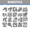 Robotics Master Collection Icons Set Vector