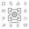 Robotics motherboard outline icon. set of robotics illustration icons. signs, symbols can be used for web, logo, mobile app, UI,