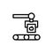 Robotics, production, tomato icon. Simple line, outline vector elements of automated farming icons for ui and ux, website or