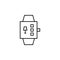 Robotics smartwatch outline icon. Signs and symbols can be used for web, logo, mobile app, UI, UX